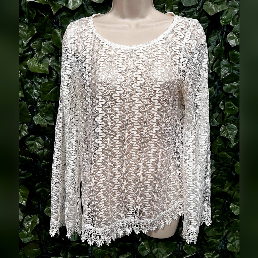 Long Sleeve Sheer Top